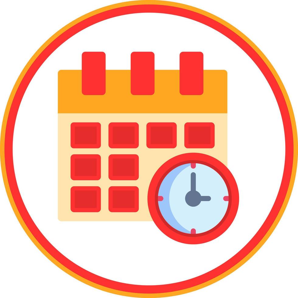 Time ANd Date Vector Icon Design