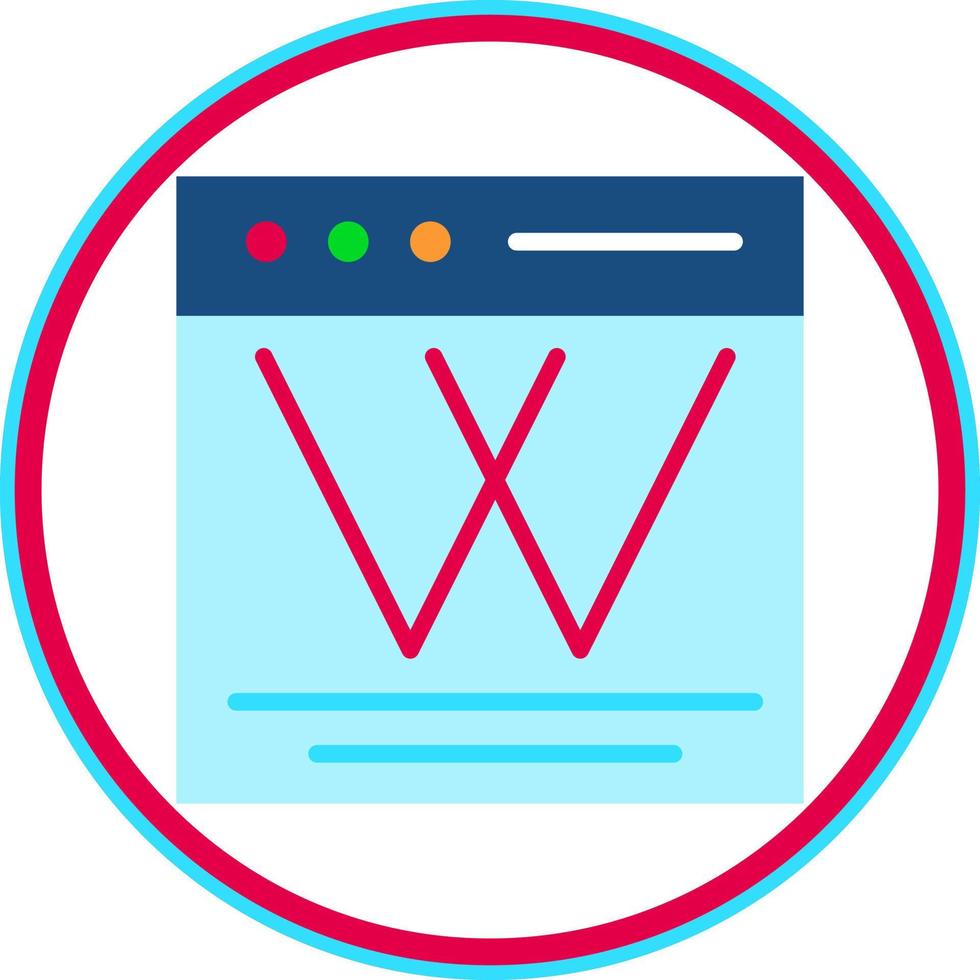 diseño de icono de vector wiki