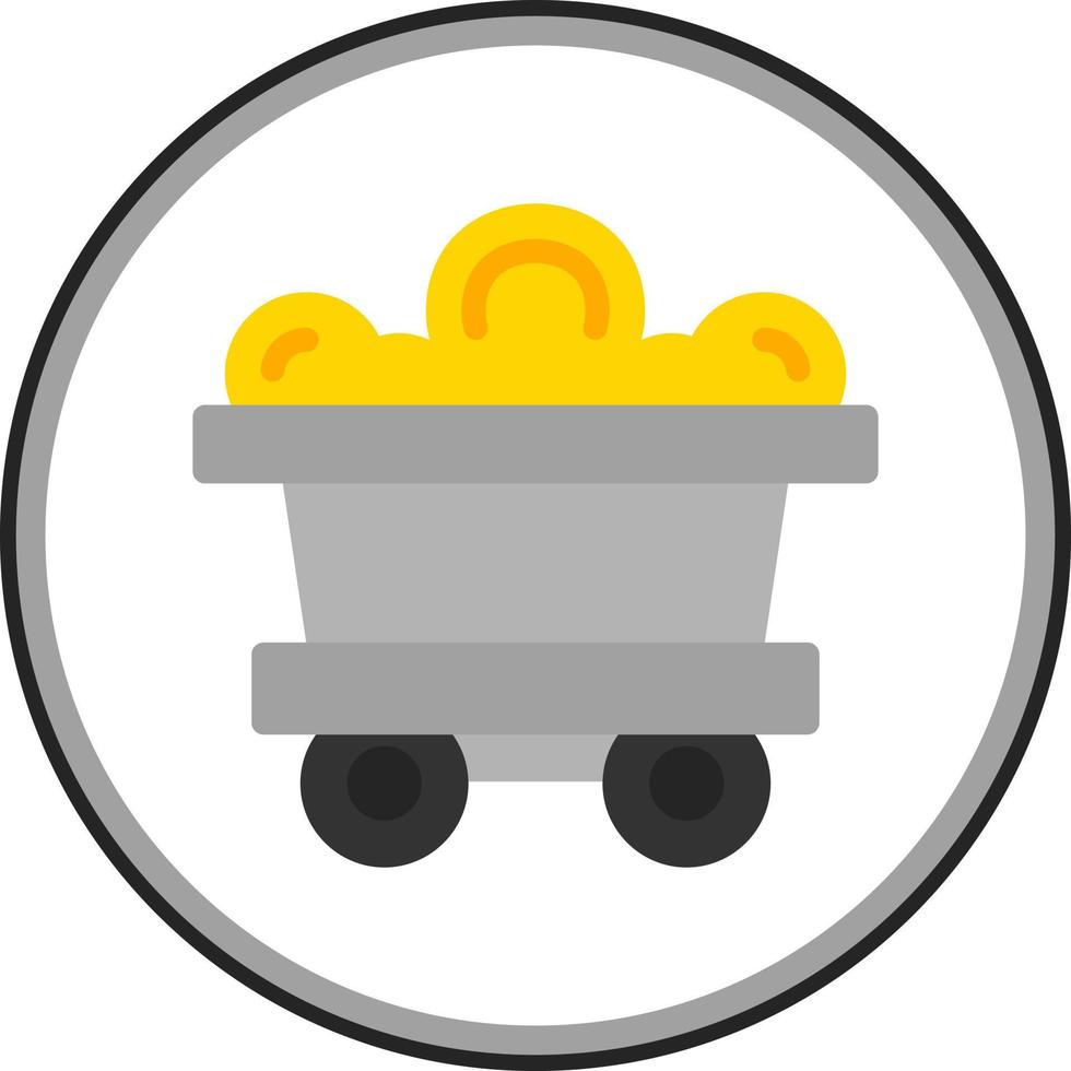 Mining Cart Vector Icon Design