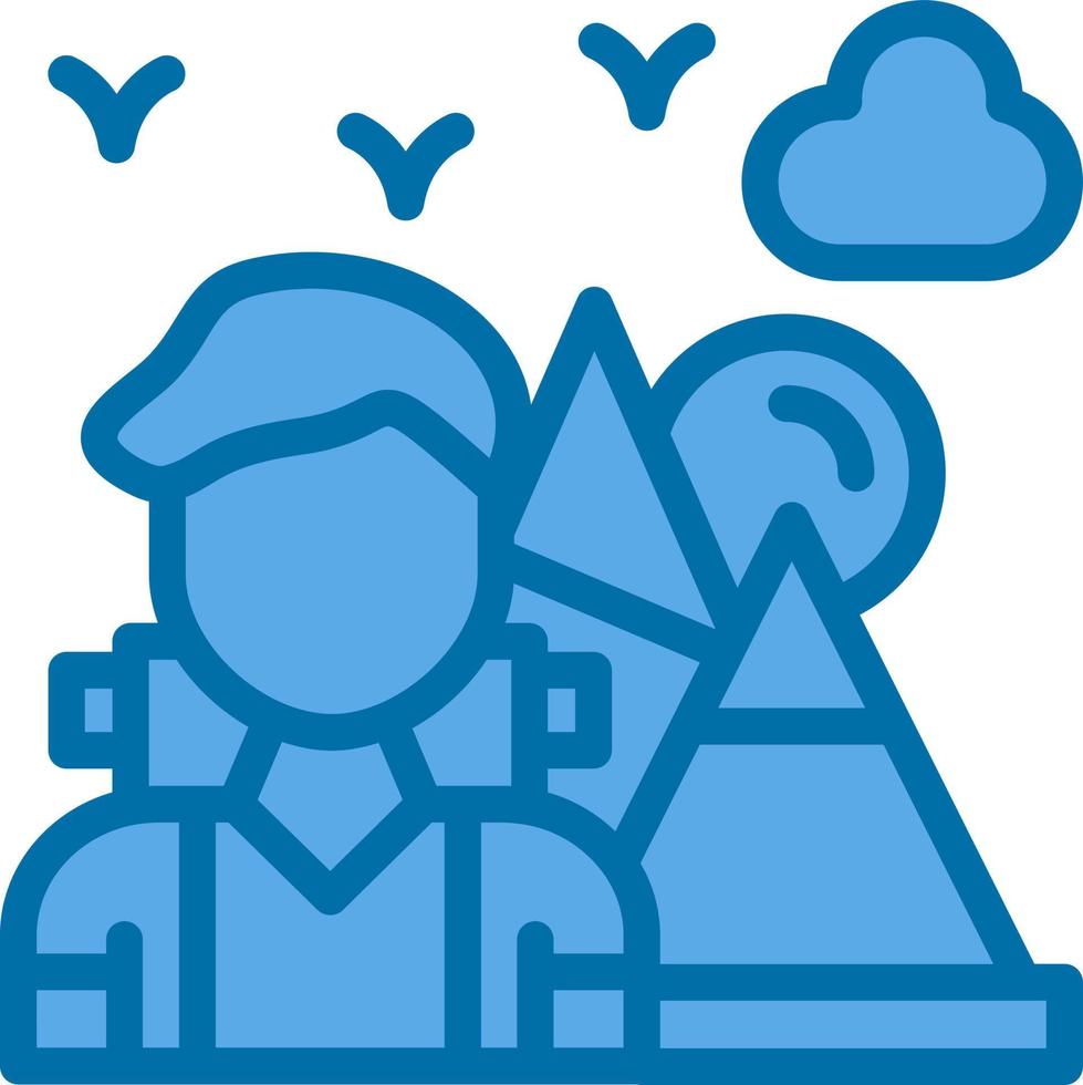 Hiking Vector Icon Design