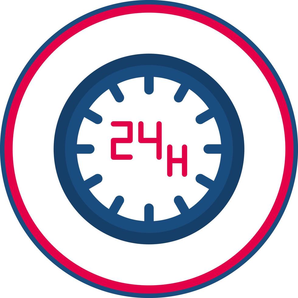 24 Hours Vector Icon Design
