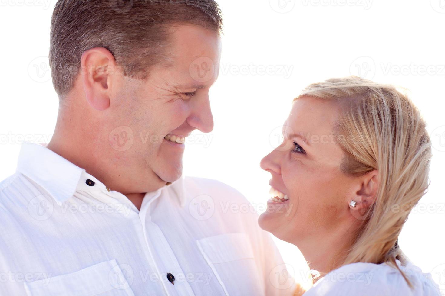 Attractive Caucasian Couple Having Fun Outside photo