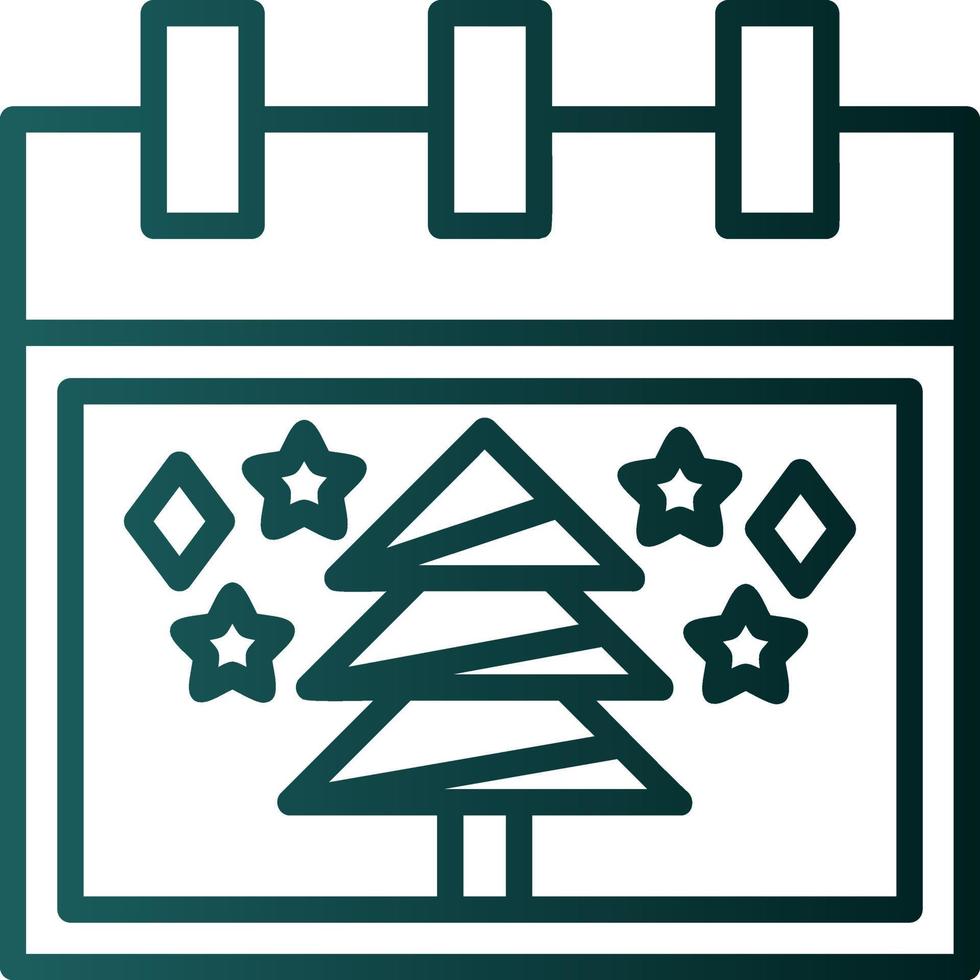 Christmas Tree Vector Icon Design