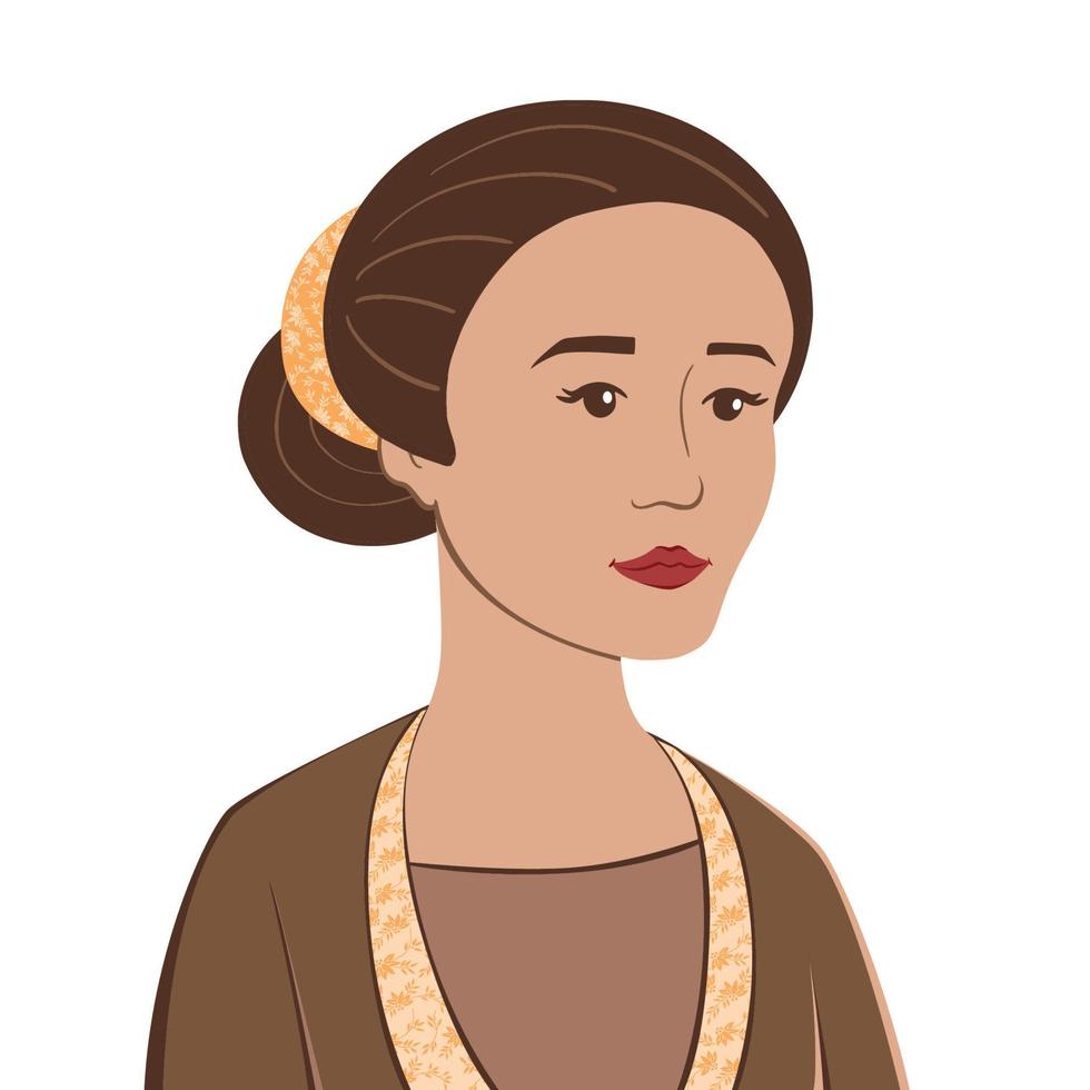 Selamat hari Kartini. Translation Happy Kartini day. vector