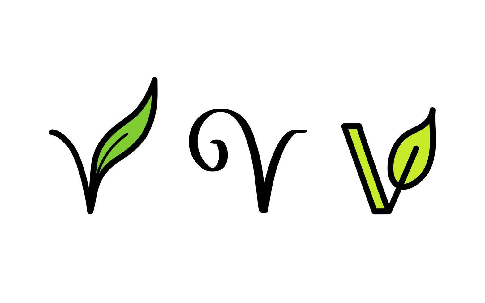 Vegan handdrawn text green vector lettering illustration.