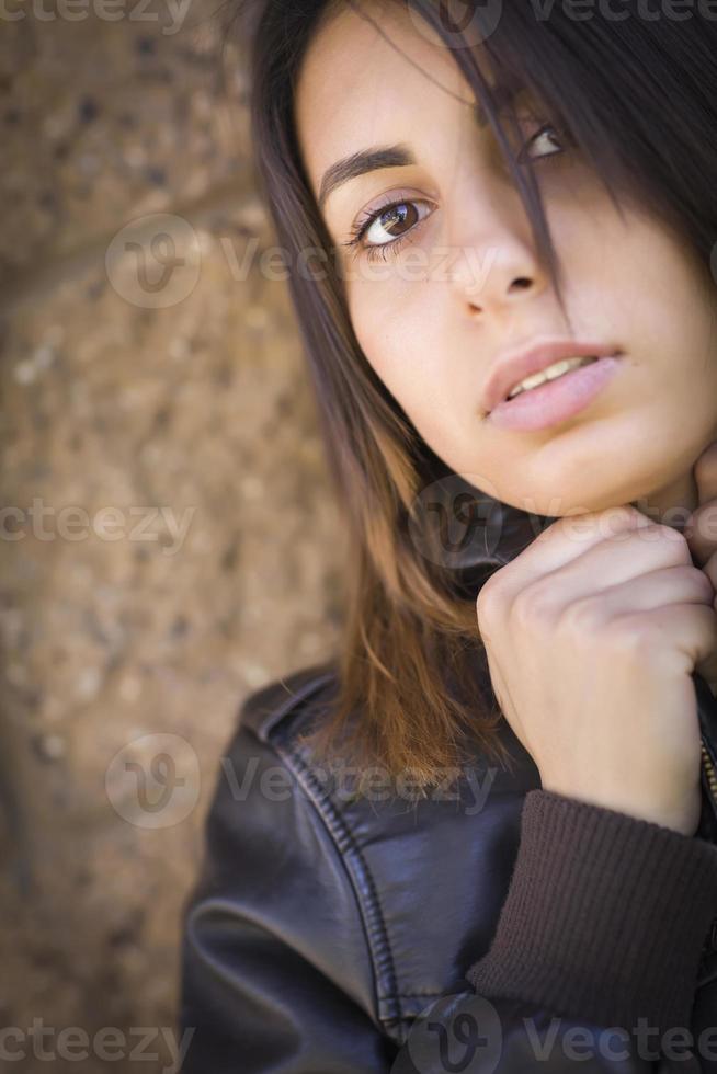 Beautiful Mixed Race Young Woman photo