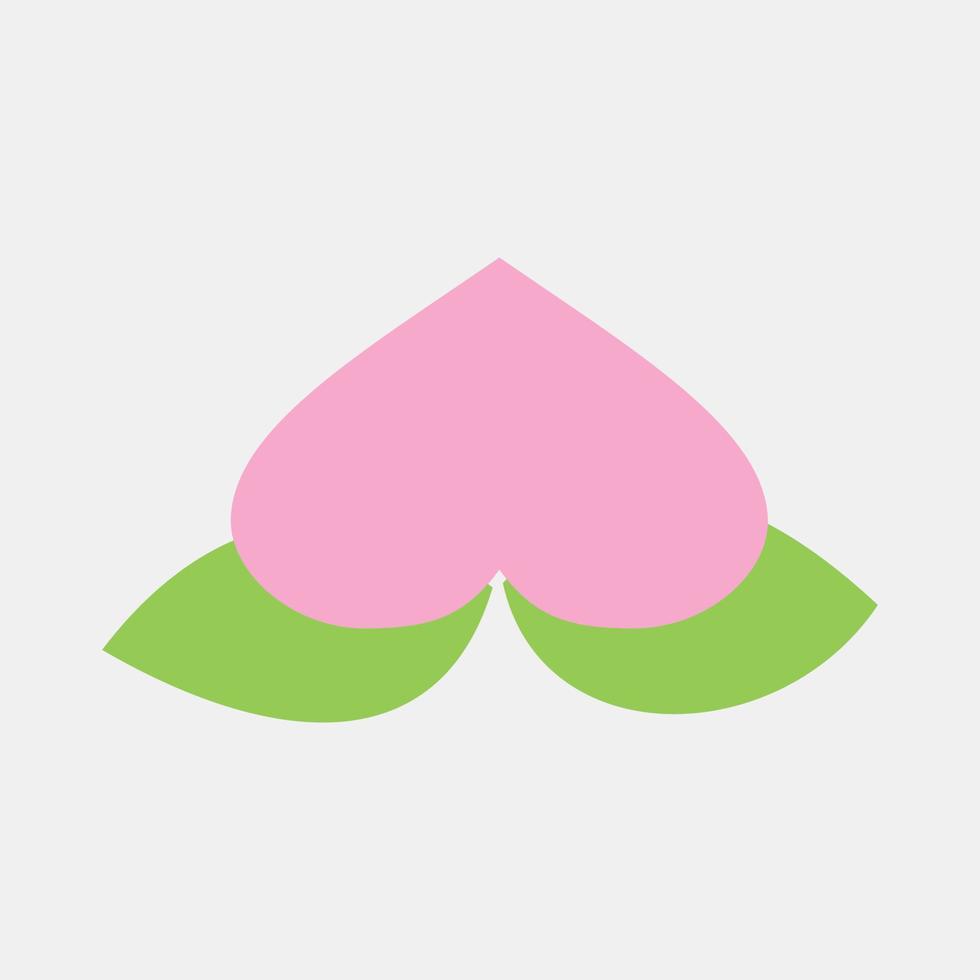 Icon peach. Chinese New Year celebration elements. Icons in flat style. Good for prints, posters, logo, party decoration, greeting card, etc. vector