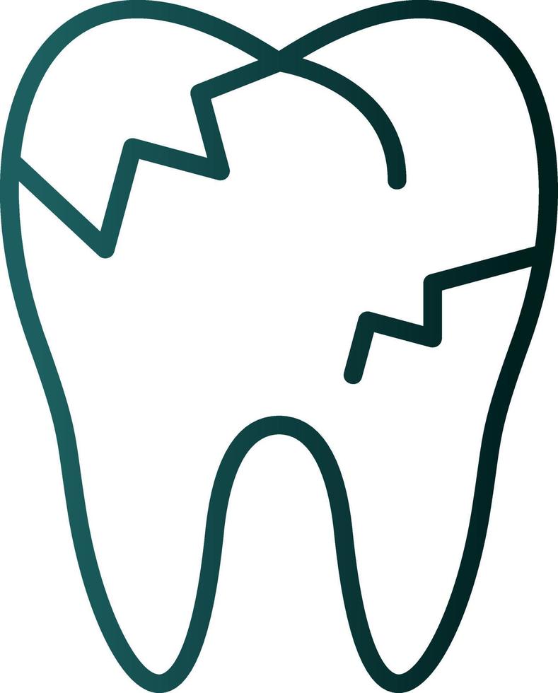 Decayed Teeth Vector Icon Design