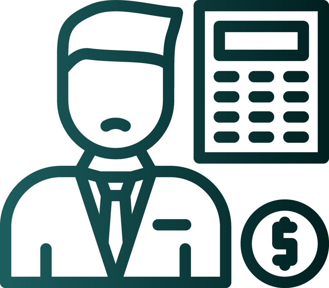 Accountant Vector Icon Design