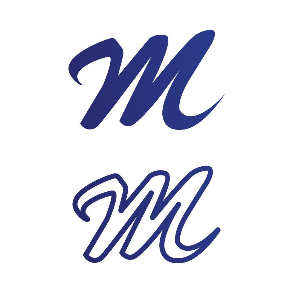 M Letter Logo Template vector