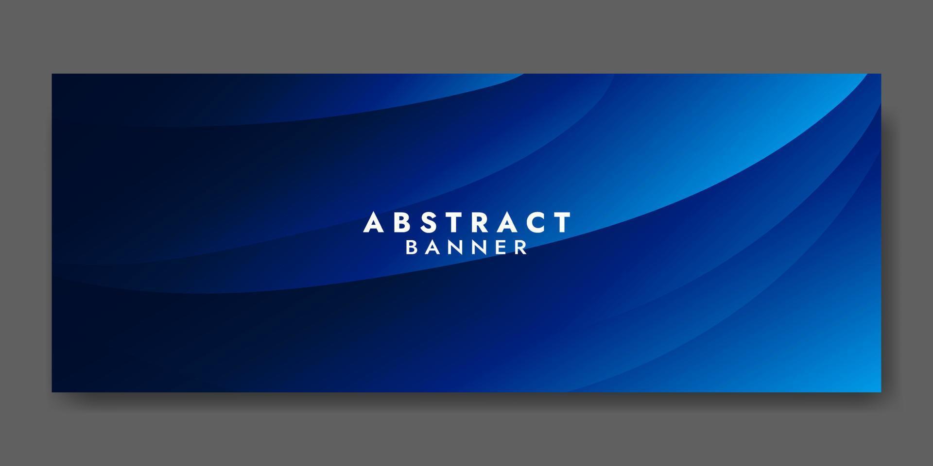 Abstract Blue Fluid Wave Banner Template vector