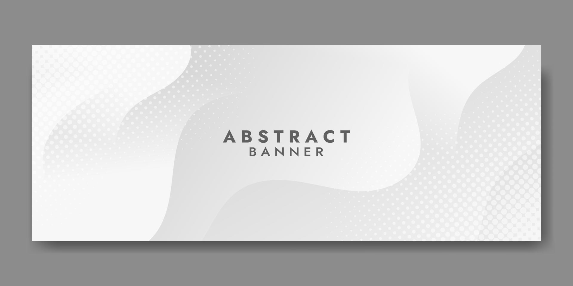 Abstract White Fluid Wave Banner Template vector