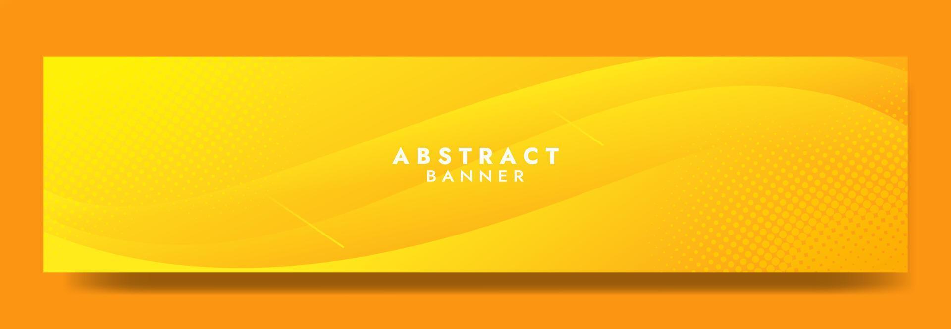 Abstract Yellow Fluid Wave Banner Template vector