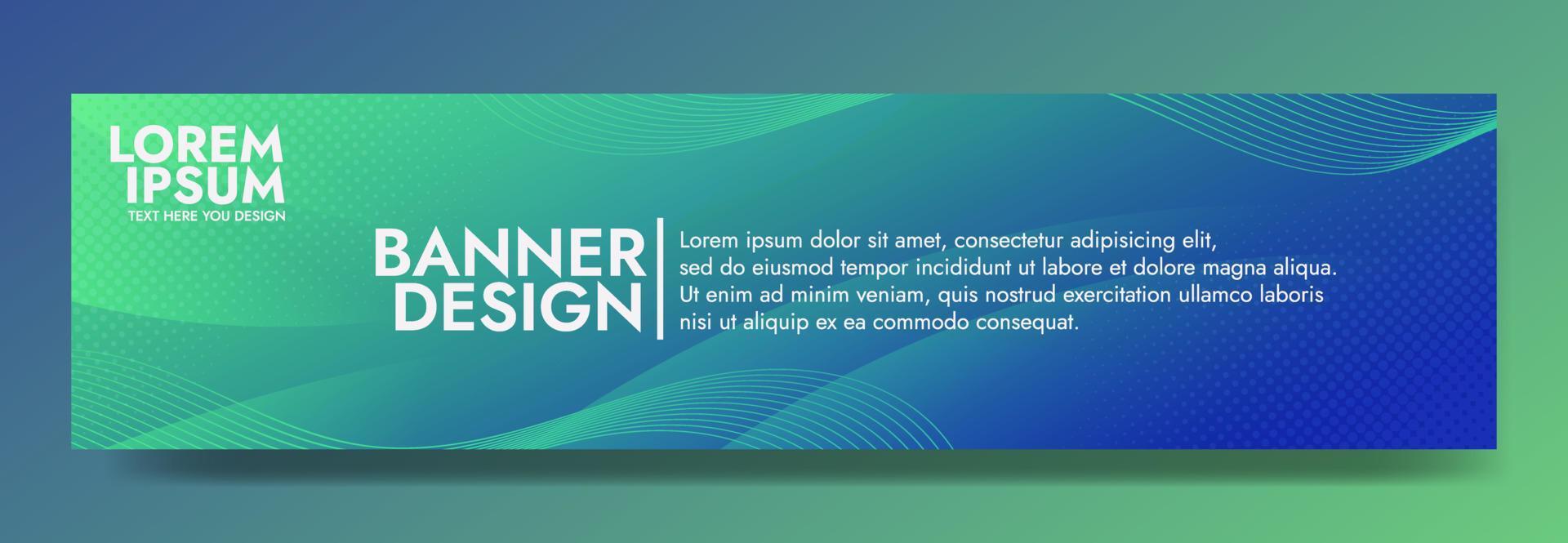 Abstract Green Fluid Wave Banner Template vector