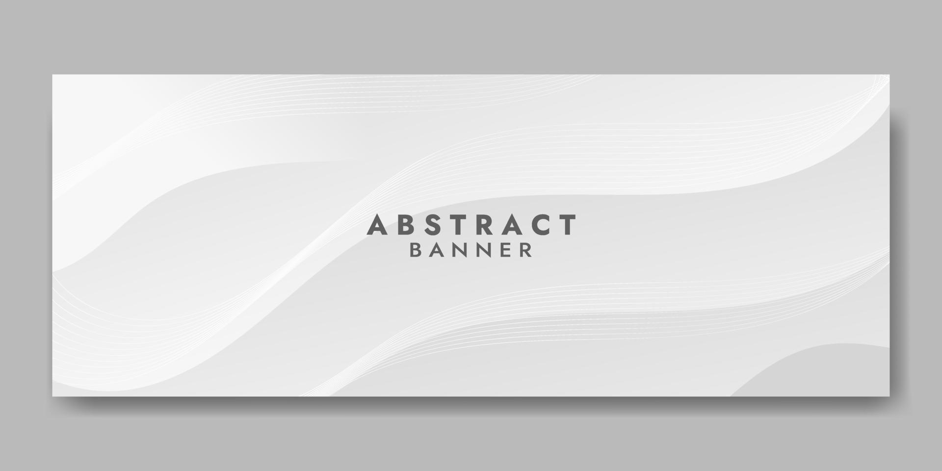 Abstract White Fluid Wave Banner Template vector