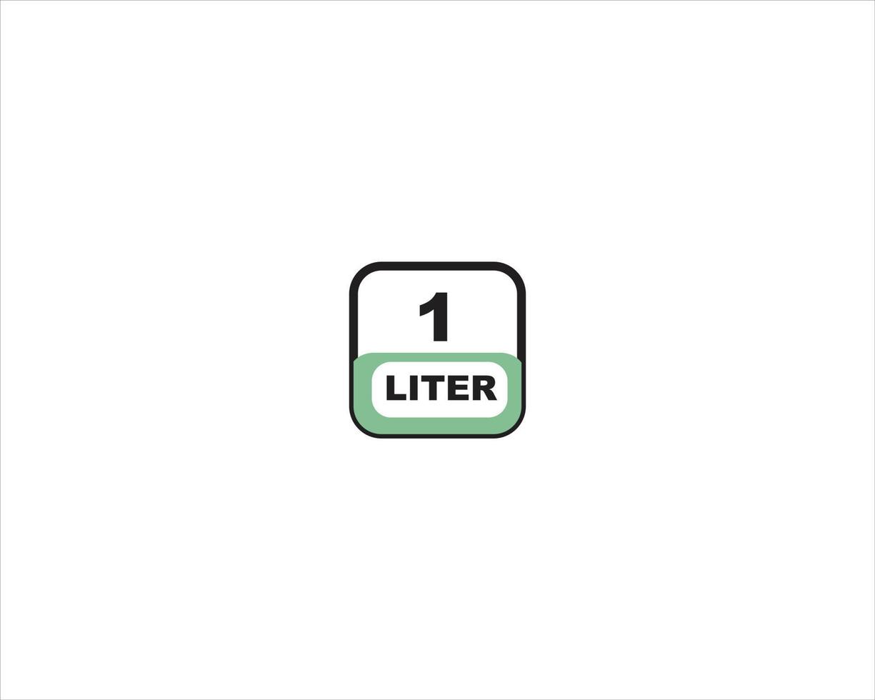 1 liter icon vector illustration