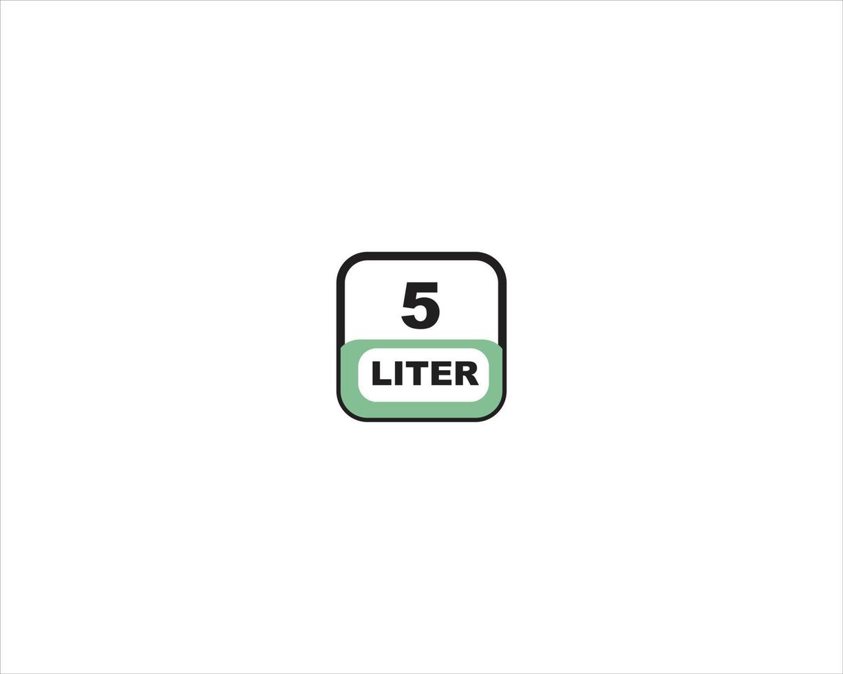 5 liter icon vector illustration