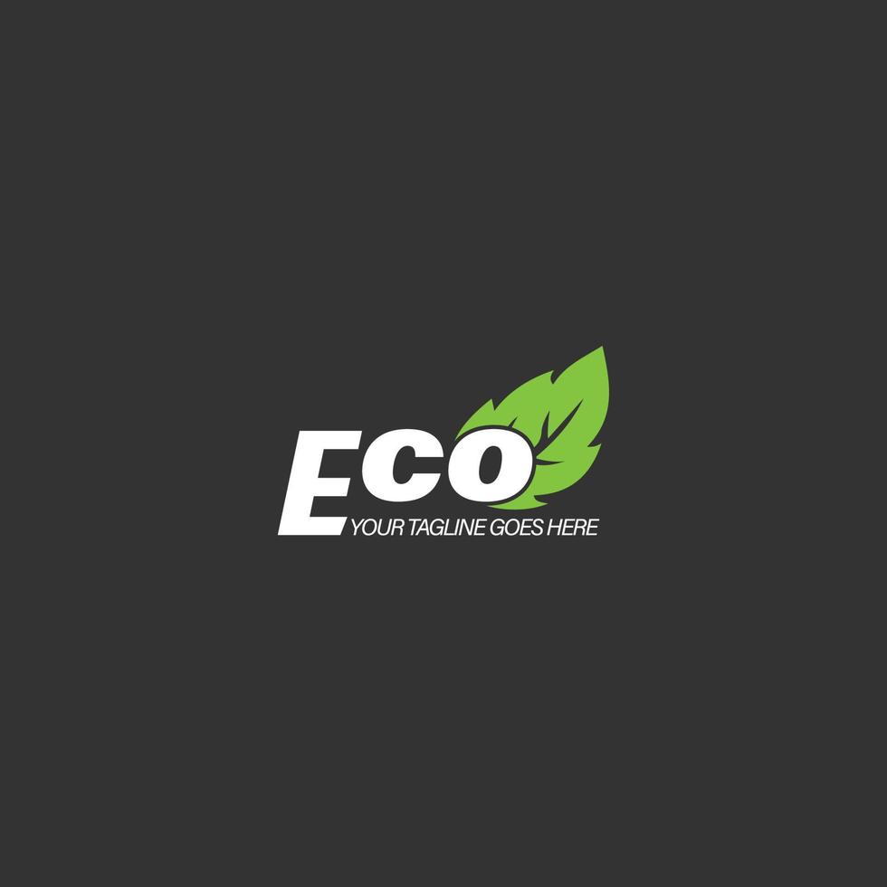 vector de logotipo de hoja ecológica