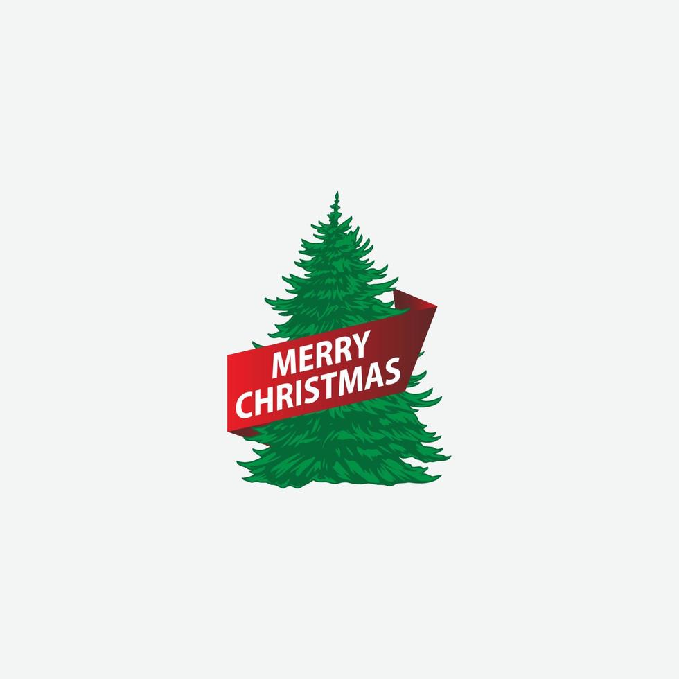 vector de logotipo de navidad de pino