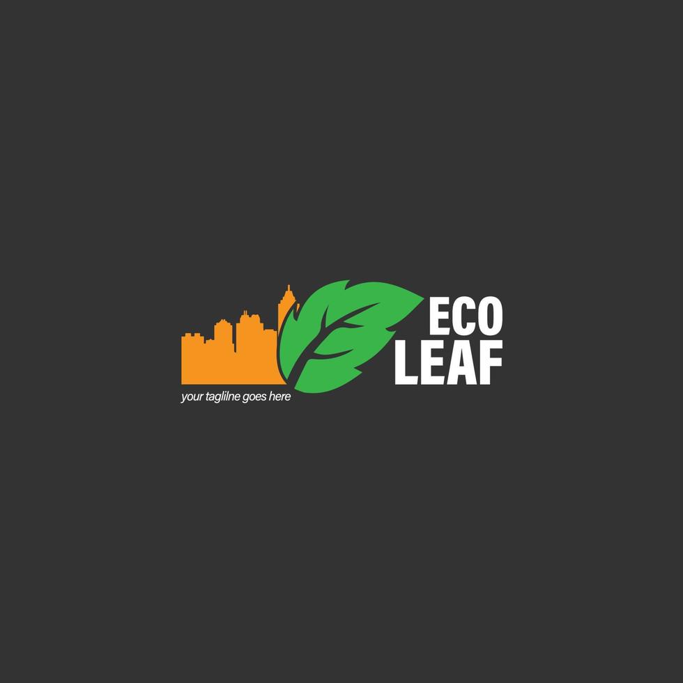 eco leaf loogo vector