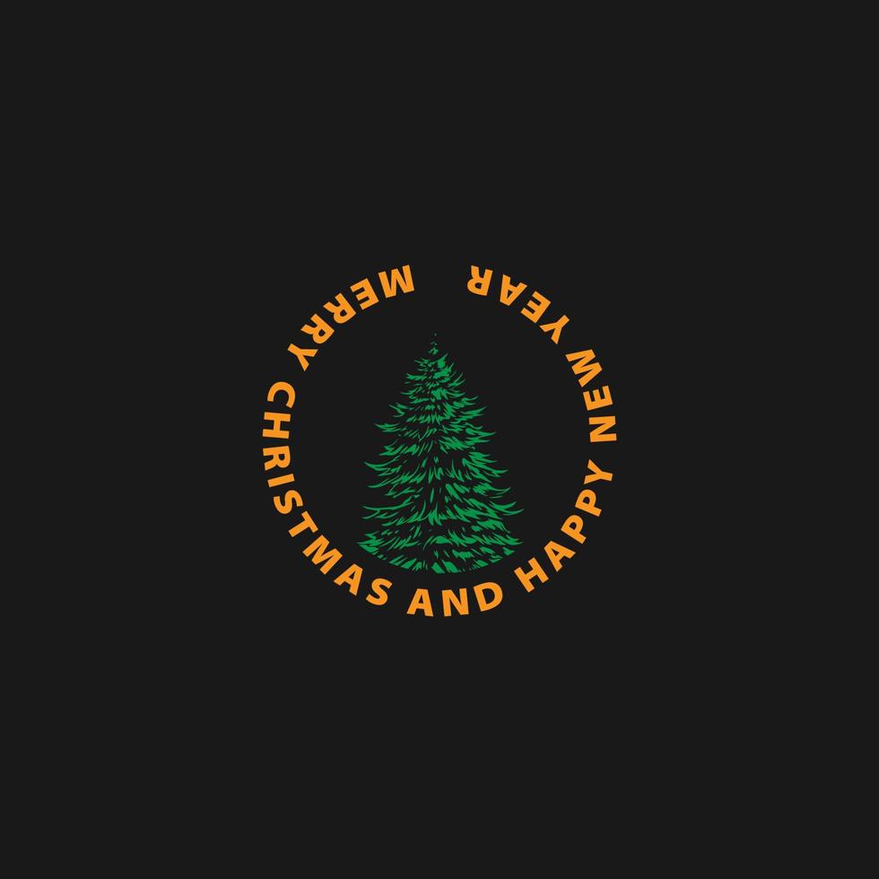 vector de logotipo de navidad de pino
