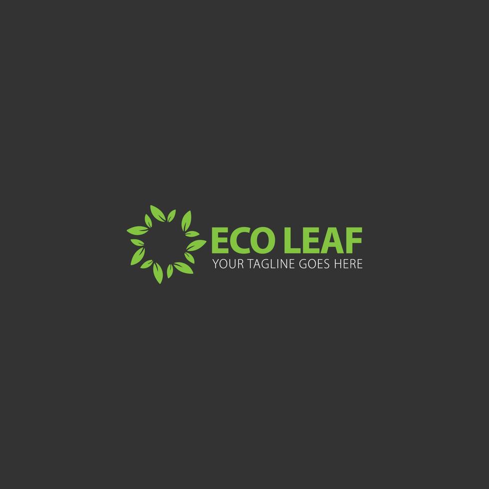 eco leaf loogo vector