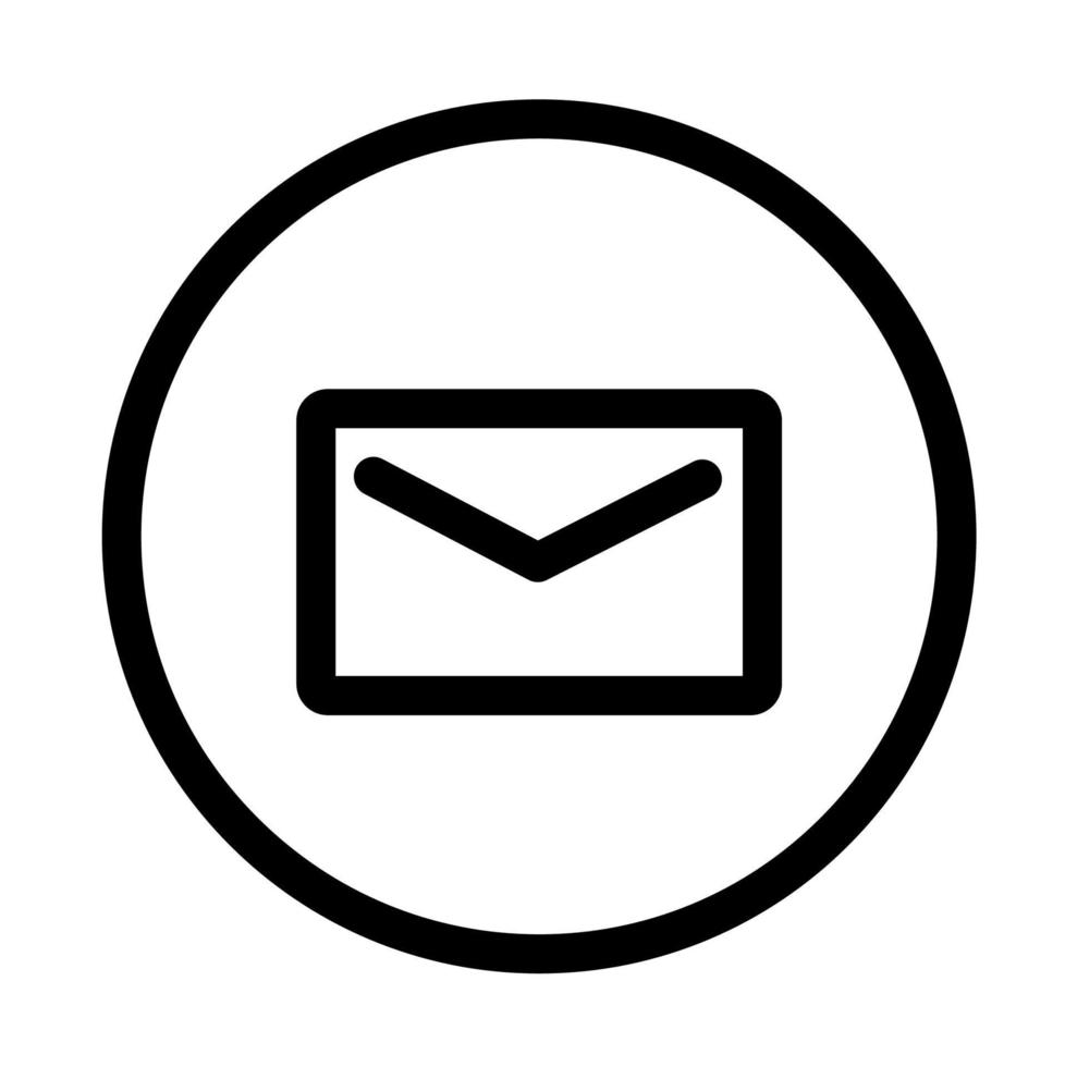E-mail icon in a circle abstract vector
