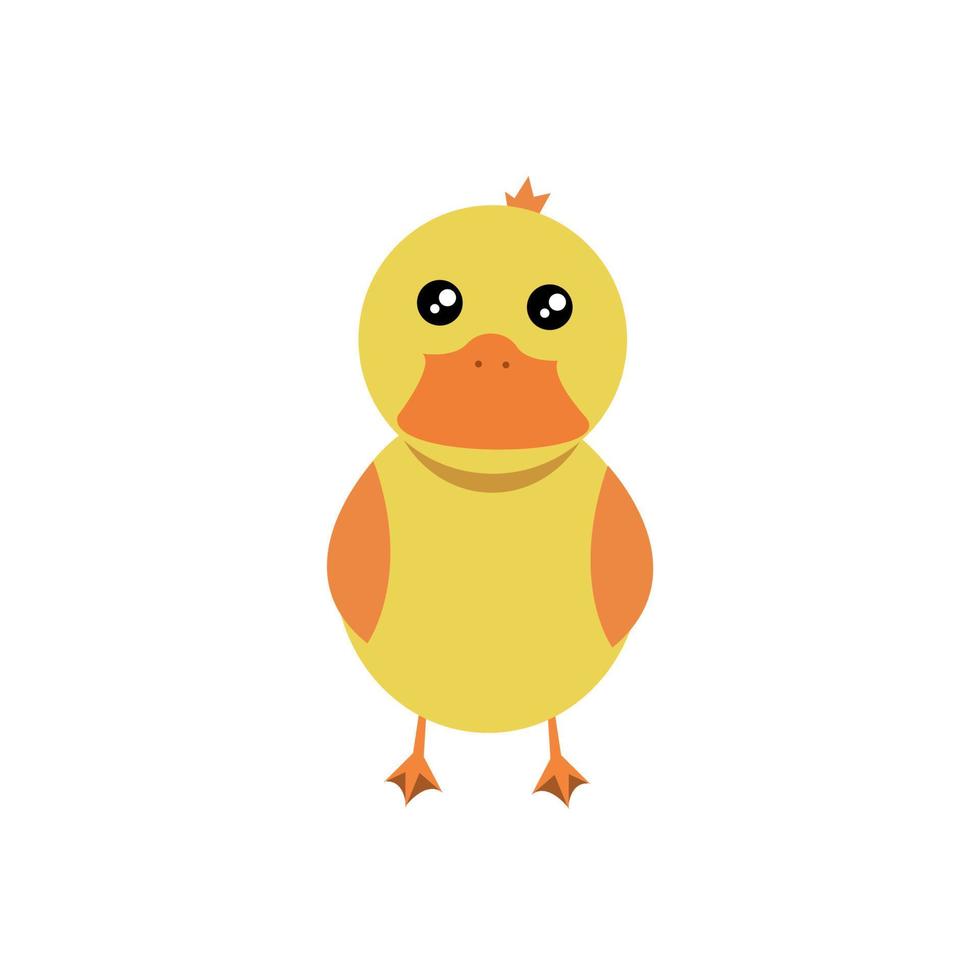 Yellow baby duck abstract vector