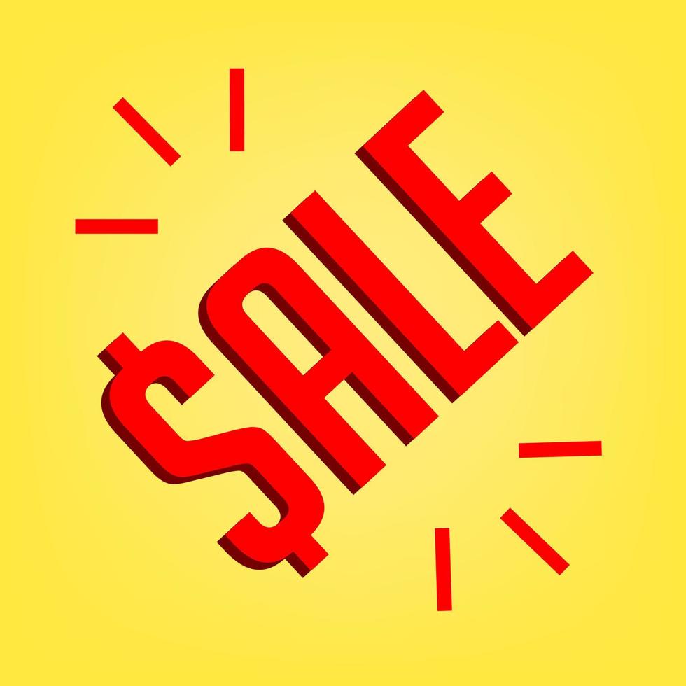 Sale on a yellow background vector