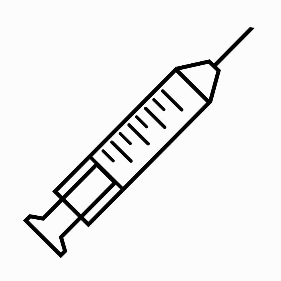 Vaccination syringe medical icon vector