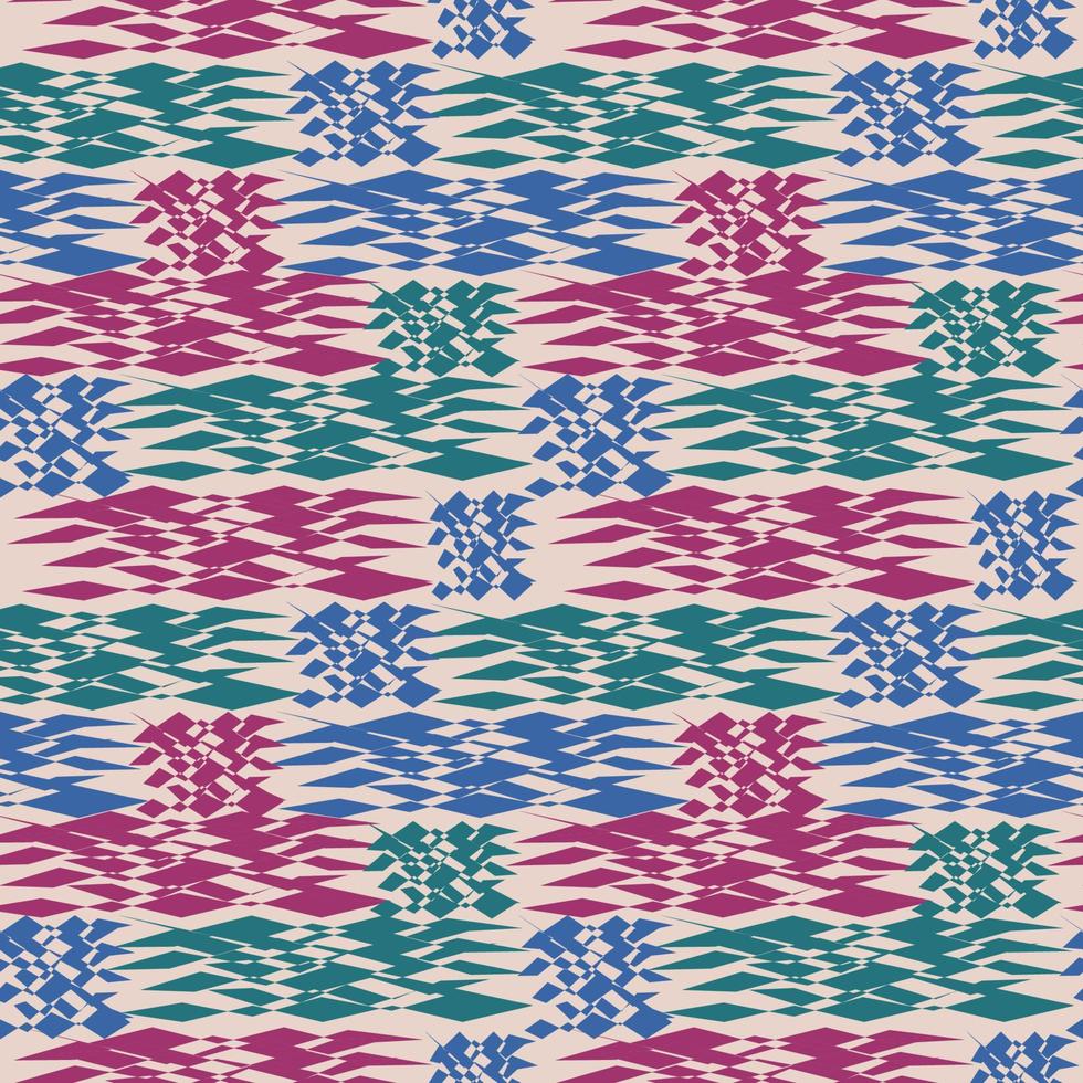 Seamless pattern with geometric shapes on a beige background. Bright ornament, flat style. Vector. vector