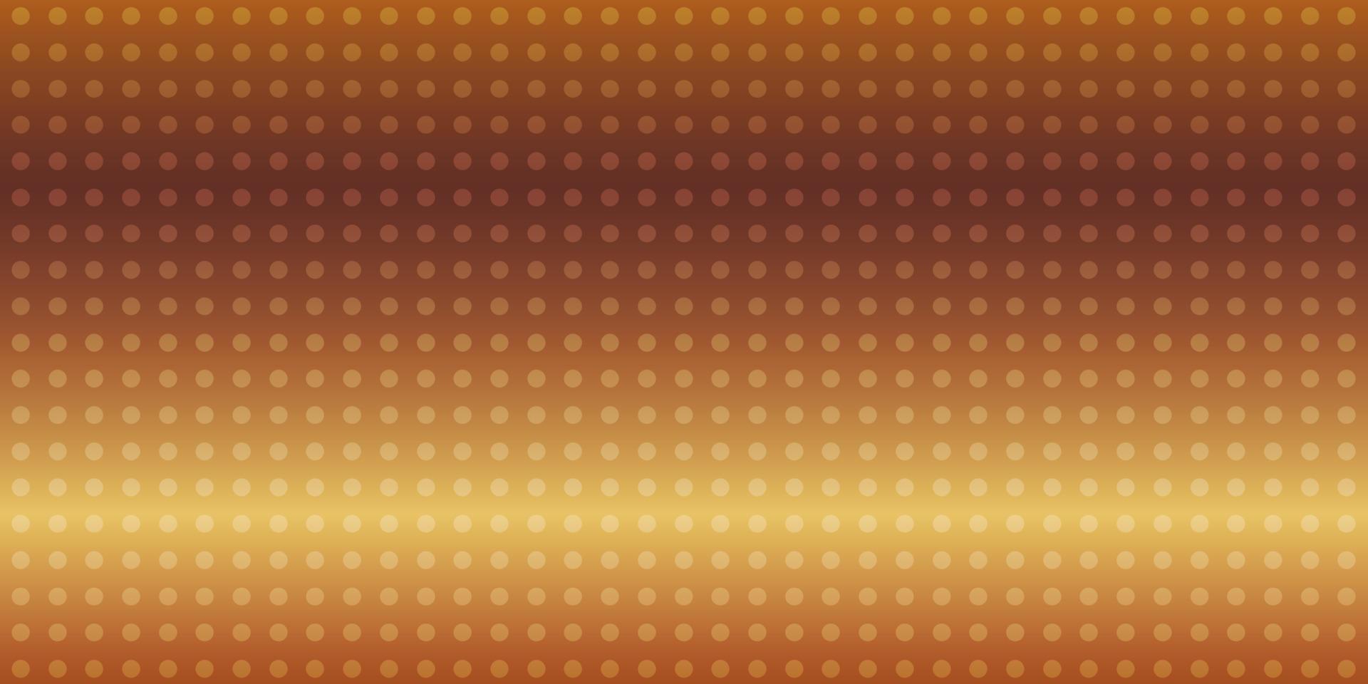 fondo marrón oxidado con un degradado en amarillo con círculos uniformes. diseño de puntos creativos del fondo, papel tapiz web. vector