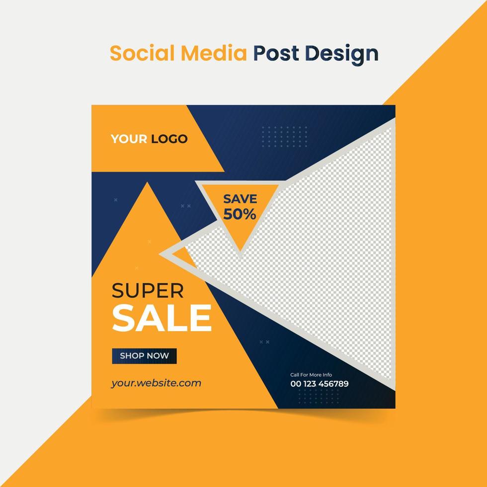 winter super best sale social media post design vector