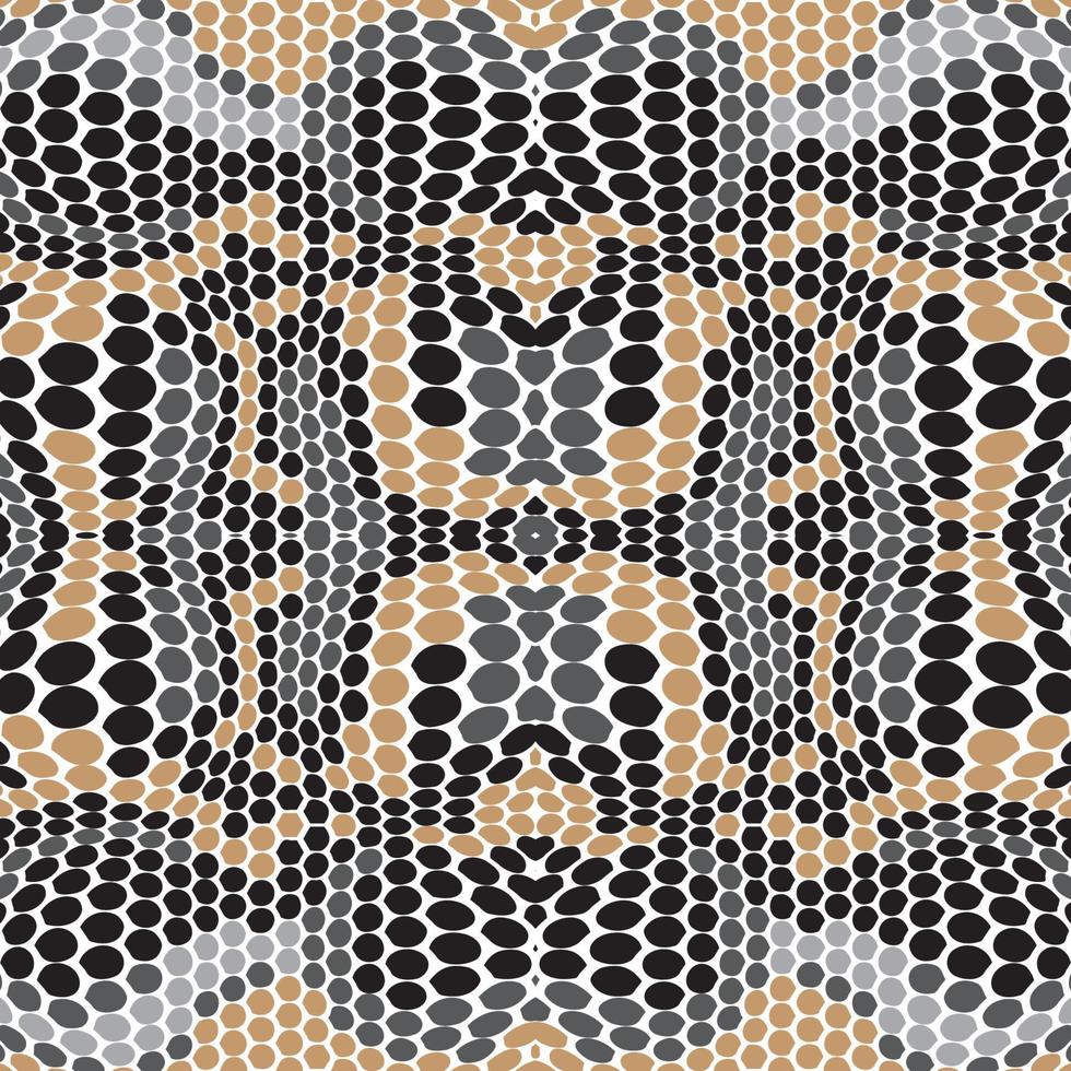 Abstract Brown Snake Skin Seamless Pattern vector