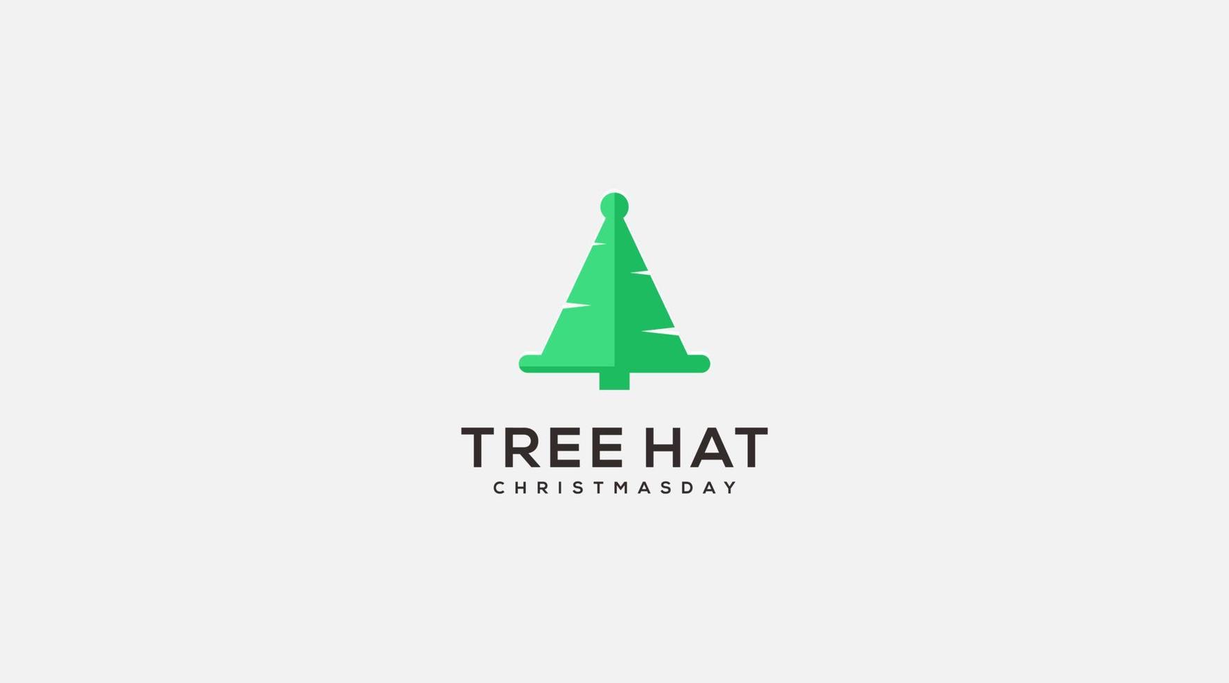 tree hat vector icon logo gradient color