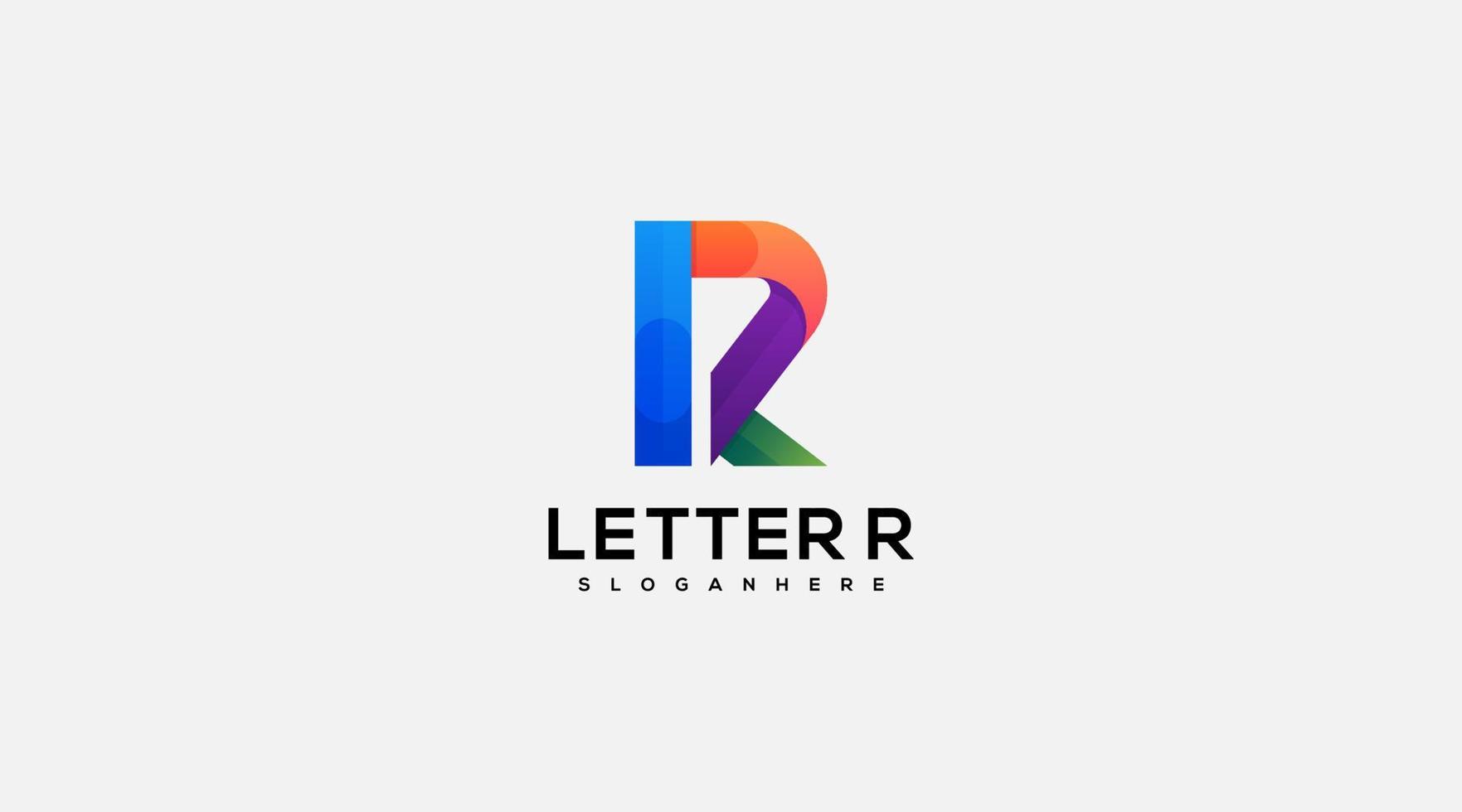 Letter R logo vector design illustration symbol