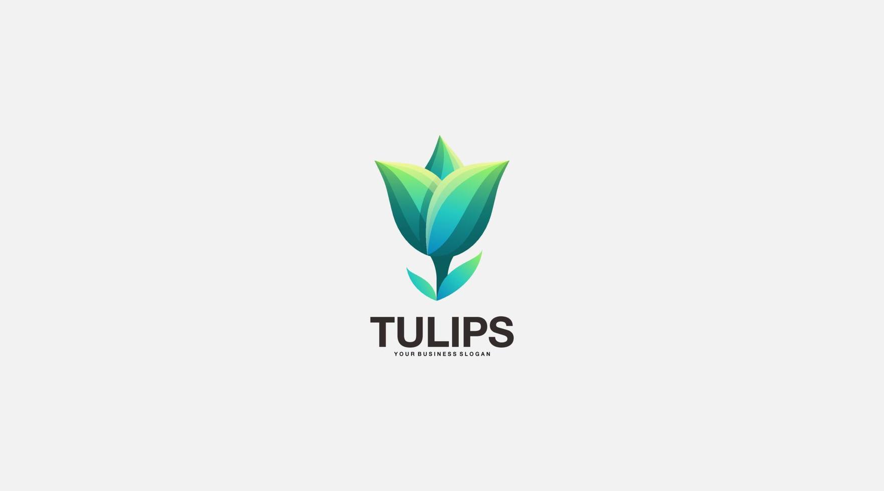 Tulips vector logo design illustration symbol