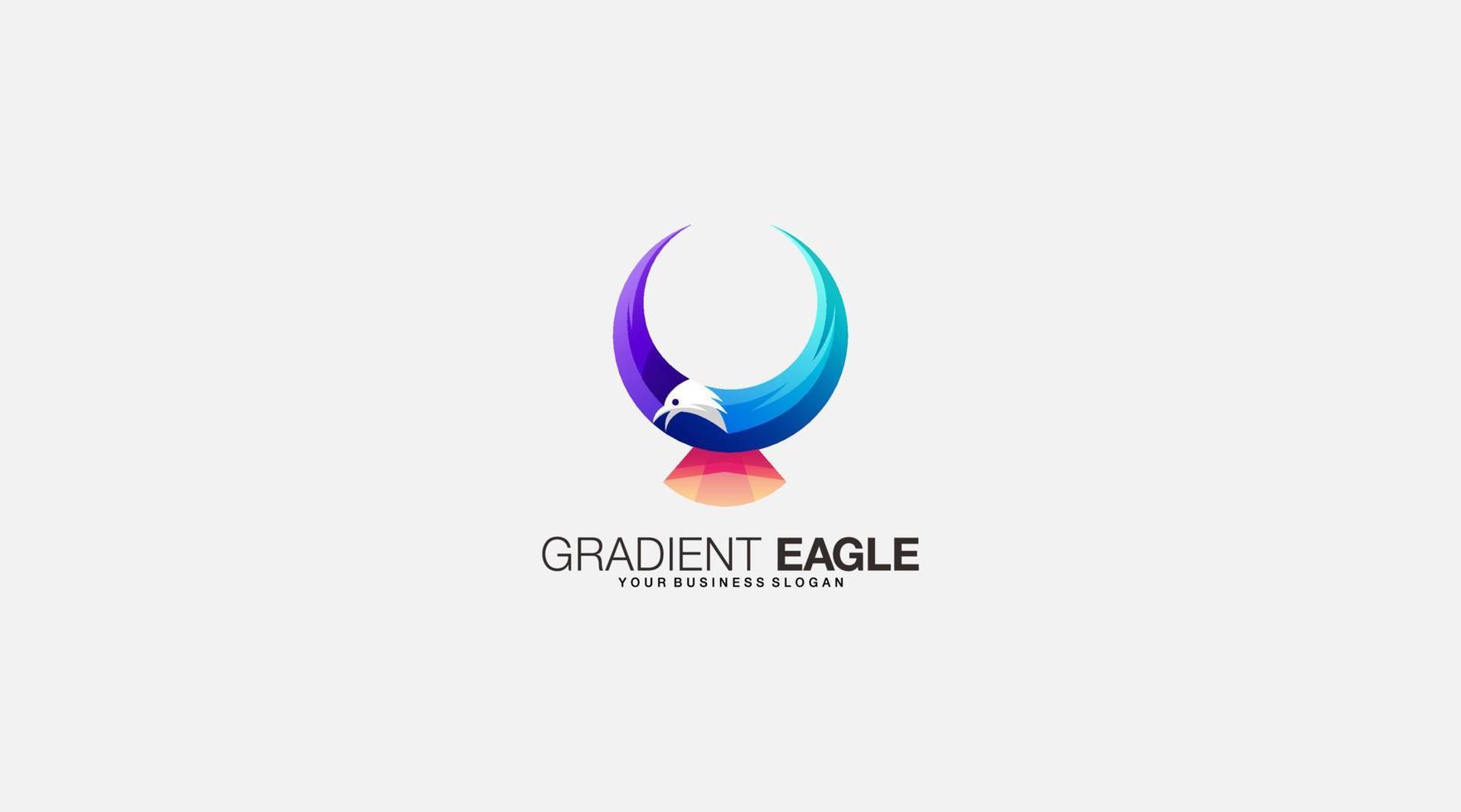 Gradient eagle vector logo design illustration