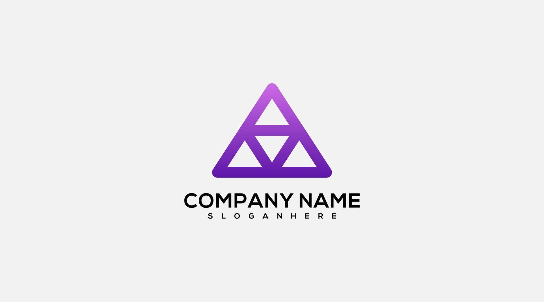 company name triangle logo design icon vector
