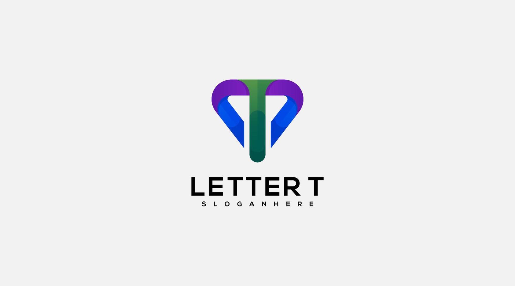 Letter T vector design logo illustration icon