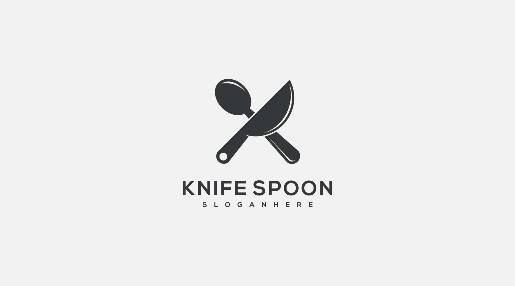 knife spoon design vector gradient color