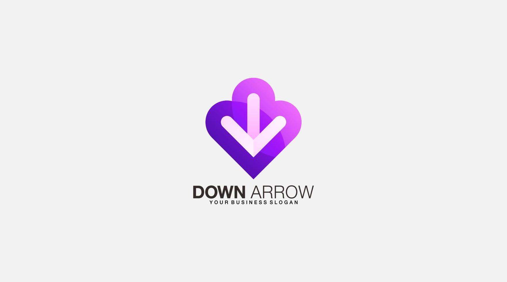 Down arrow vector design logo template icon