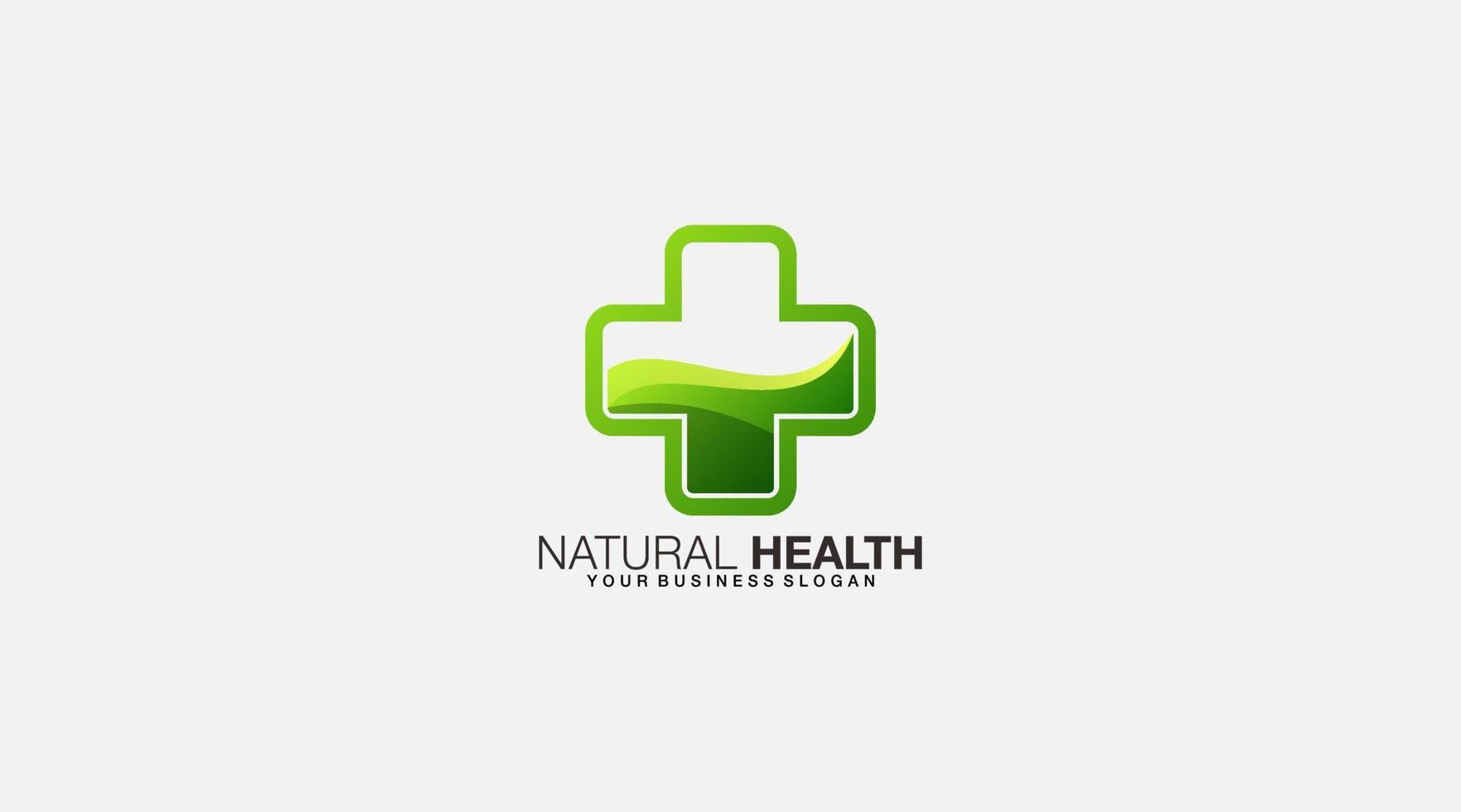 símbolo de plantilla de diseño de logotipo de vector de salud natural