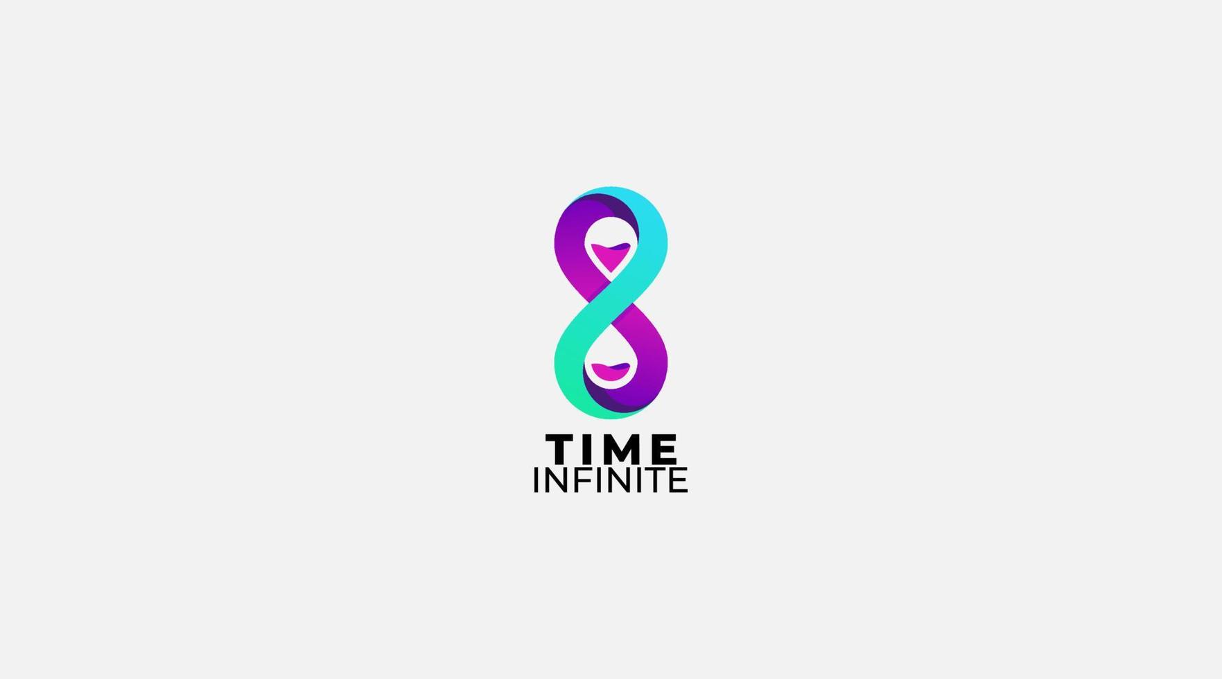 Time infinite vector logo design template symbol