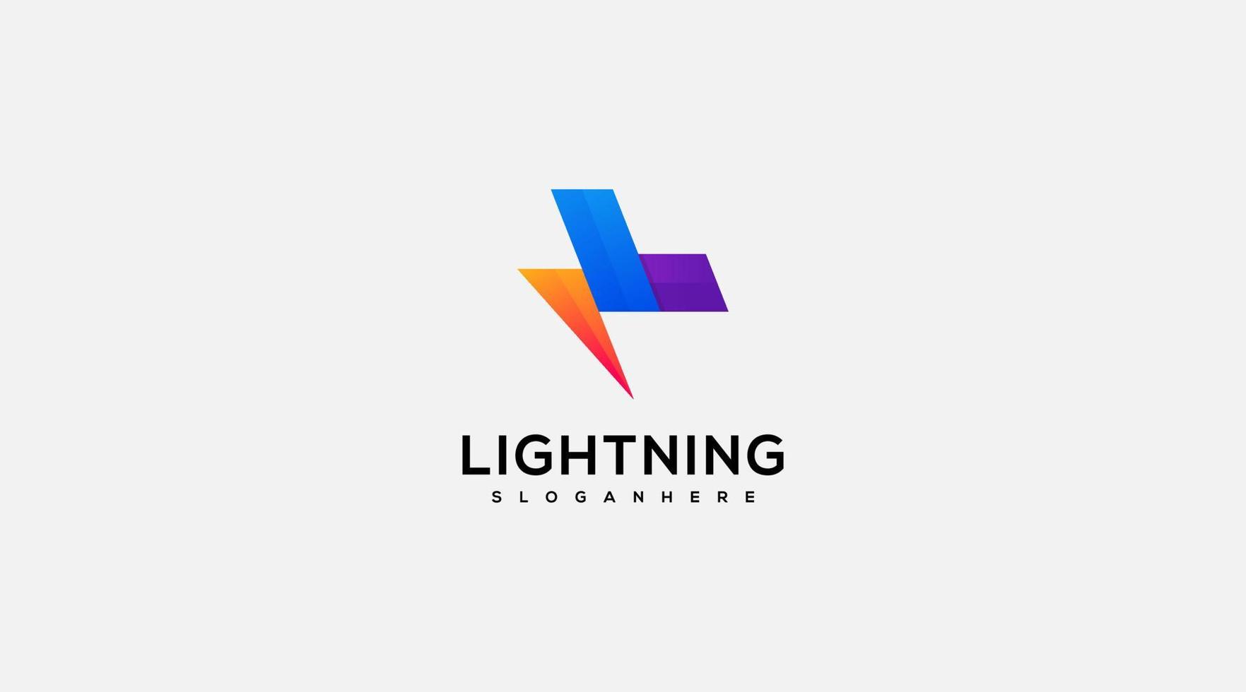 Lightning vector logo design template symbol