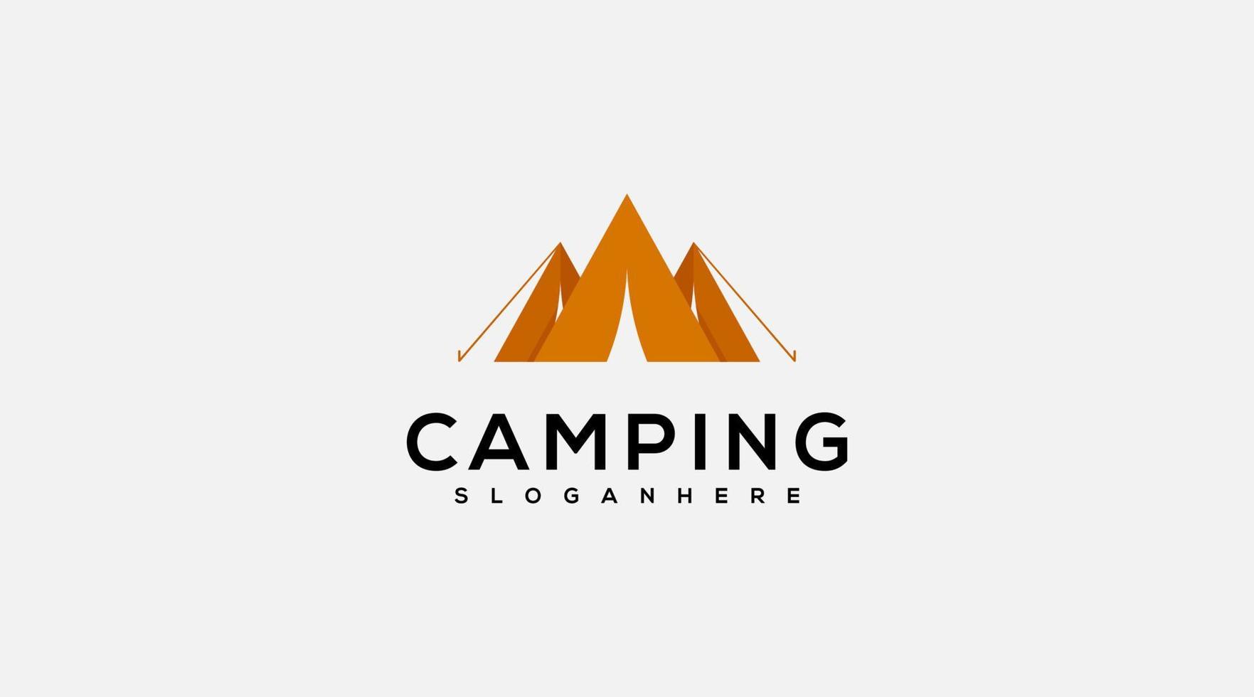 camping icon logo design gradient colorful vector