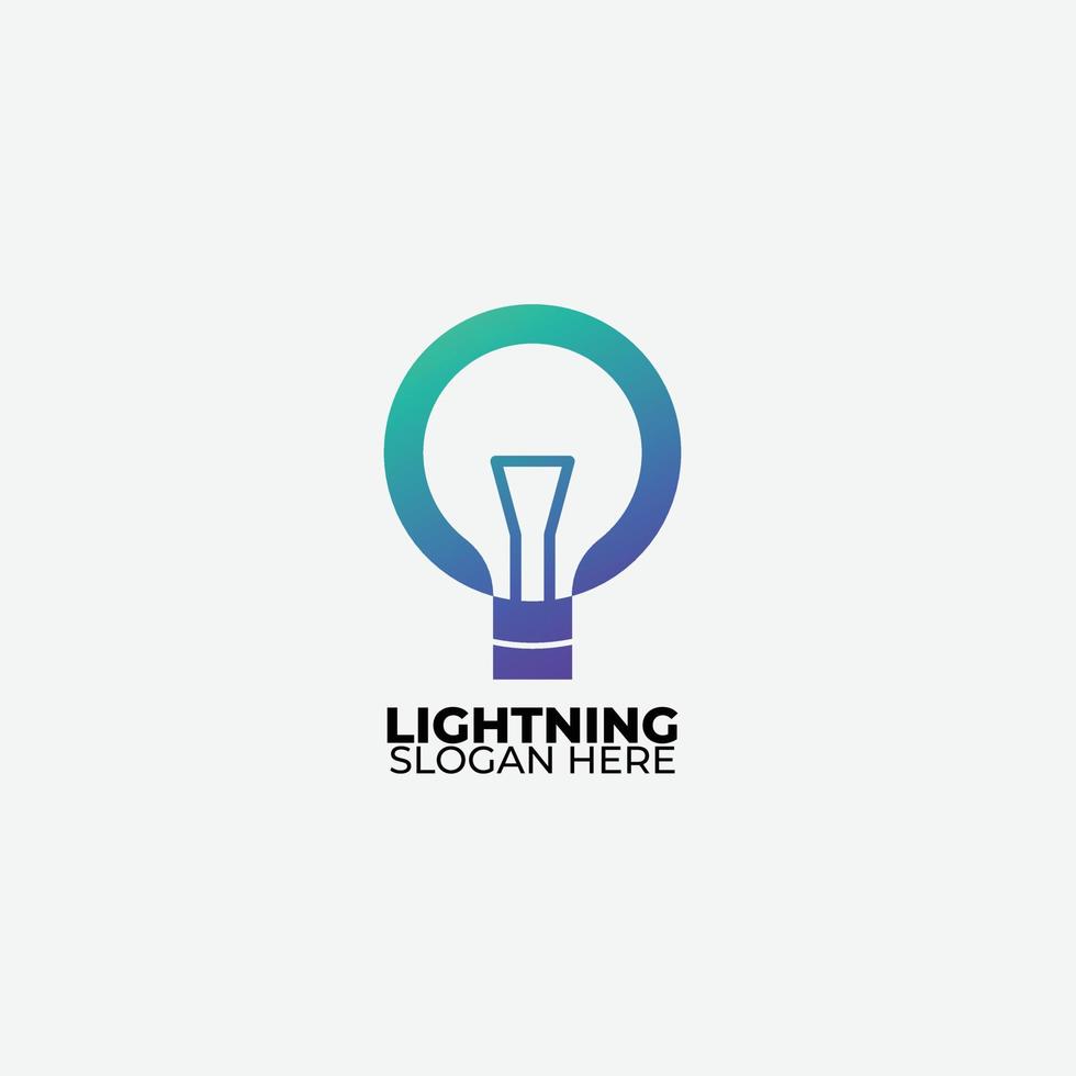 lighting lamp vector logo gradient color icon