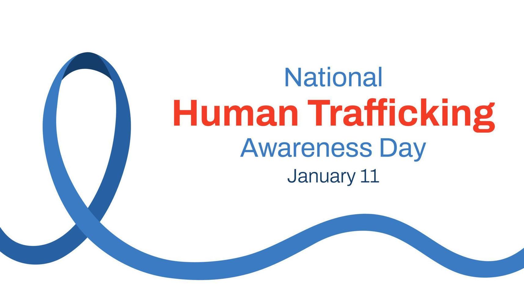 National Human Trafficking Awareness Day, held on 11 January. Vector illustration