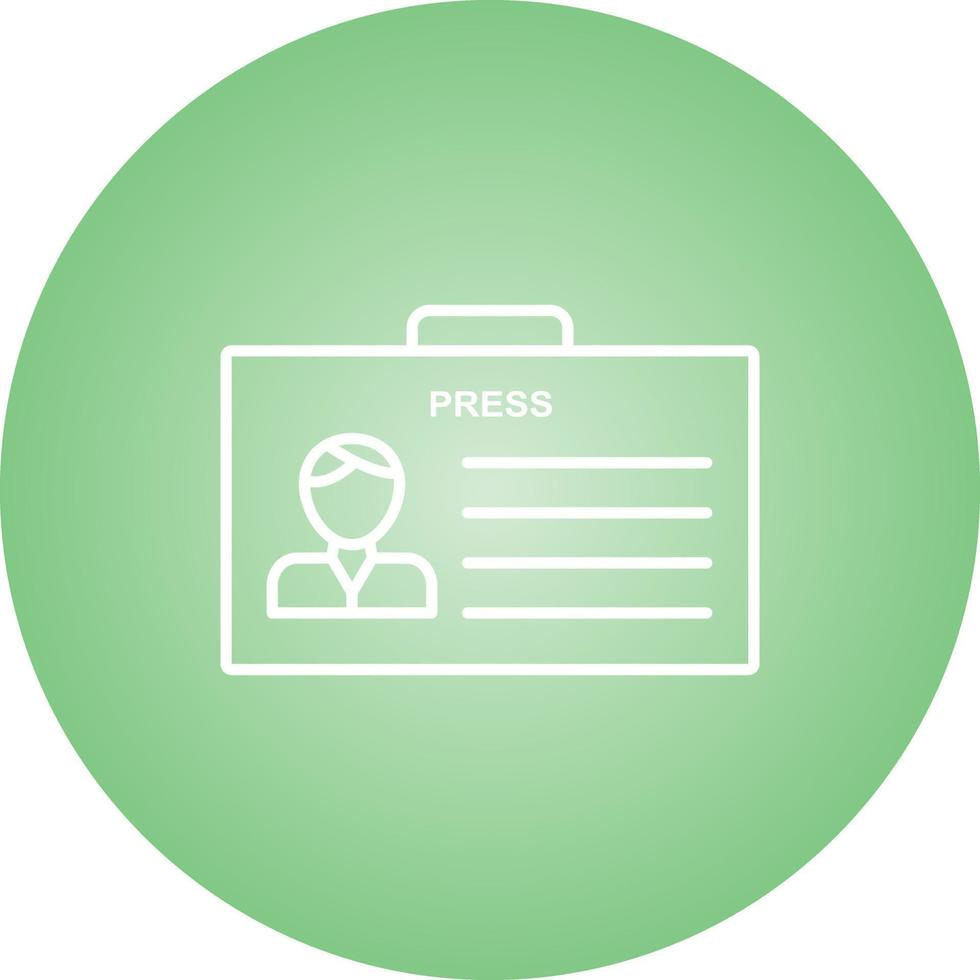 Unique Male ID Vector Line Icon
