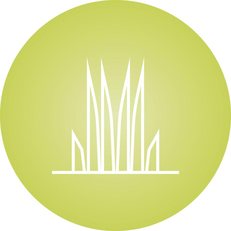 Unique Grass Vector Line Icon